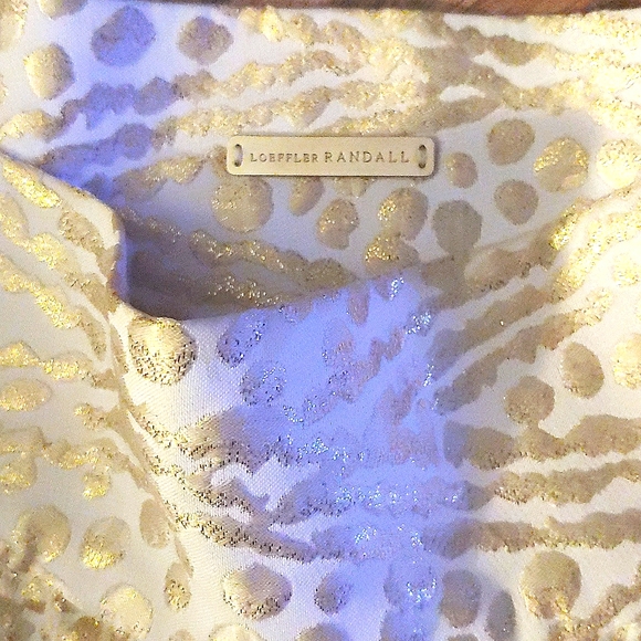 Loeffler Randall Pleated Metallic Embroidered Mini Skirt - Picture 3 of 5